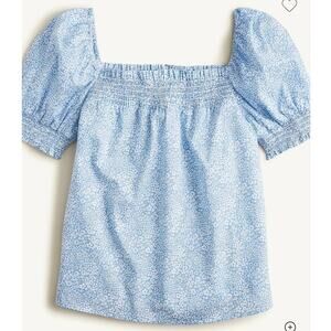 J Crew Liberty Jaqueline's Blossom Fabric 100% Organic Cotton Puff Sleeve Medium